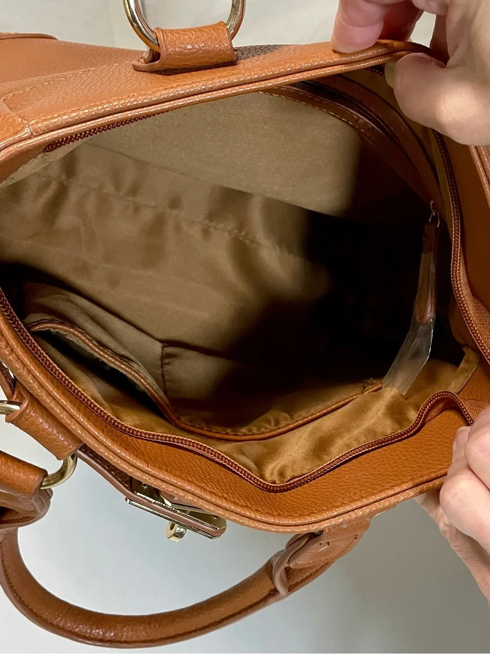 Danbury Mint Structured Tote, Custom Made Initial Monogram Series, Carry Options
